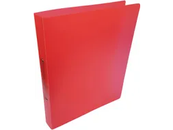 ringmap, voor ft A4, uit PP, 2 ringen van 25mm, transparant rood