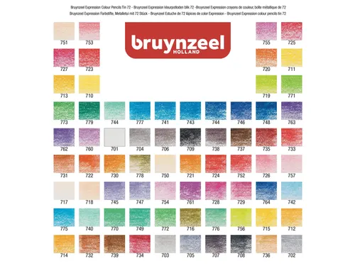 Kleurpotloden Bruynzeel Expression assorti blik à 72 stuks