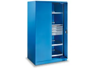 zwaarlastkast met zwenkdeuren,HxBxD 1950x1146x690mm,lak RAL3003 - 1