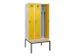 armoire vestiaire avec banc noir et blanc,HxlxP 2120x900x815mm