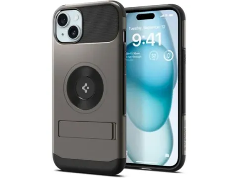 Spigen Slim Armor MagFit Apple iPhone 15 Hoesje MagSafe Gunmetal