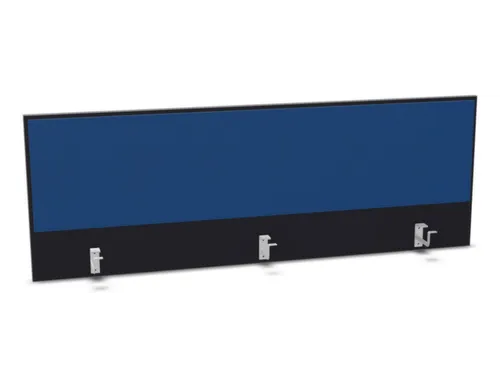 opzetpaneel,v. bureau,aanbouw achter,B 1600mm,CC-zwart,BN6016-blauw