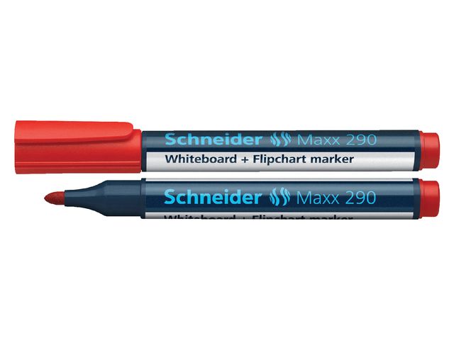 Viltstift Schneider Maxx 290 whiteboard rond rood 2-3mm | WhiteboardOnline.be
