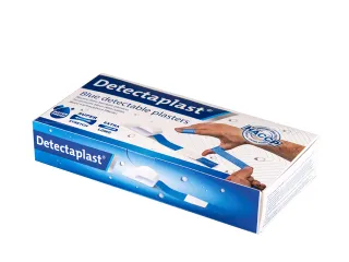 Waterafstotende blauwe pleister Detectaplast 180x20mm 100 stuks - 4
