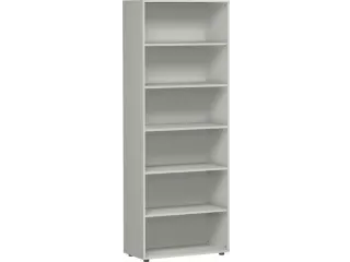 kantoorstelling HxBxD 2160x800x400mm 6 OH 5xhouten vloer grijs - 1