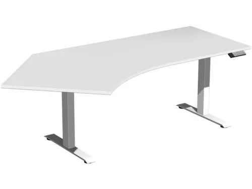 Elektrisch in hgte vst. hoekbureau,HxBxD 630-1280x2166x1130mm