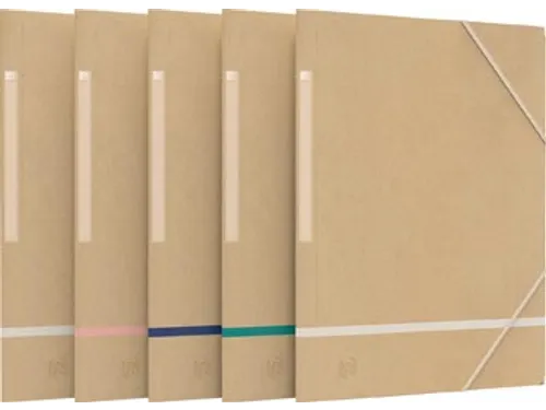 elastomap A4, karton, naturel assorti, 5 stuks