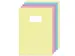 Schrift Kangaro A4 ruit 10mm pastel assorti kleuren pak a 5 stuks