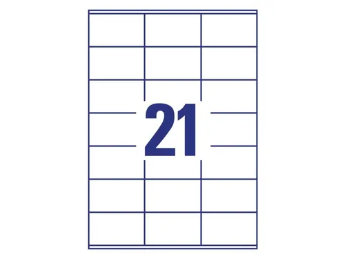 Etiket Avery Zweckform 3481 70x41mm wit 2100stuks