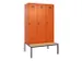 armoire vestiaire avec banc noir et blanc,HxlxP 2120x1200x815mm
