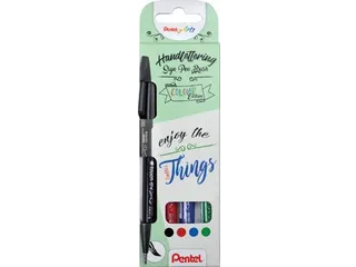 brushpen Sign Pen Brush Touch, etui met 4 stuks - 2