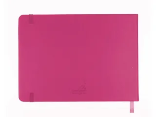 Schetsboek Kangaro A5 landscape hot pink PU HC 80 vel 140gr roomwit me - 6