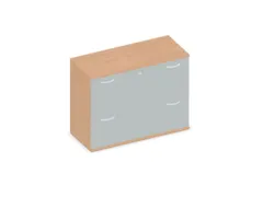 hangmappenkast 770x1000x430mm 2hangmappenframes Beuken+ Lichtgrijs