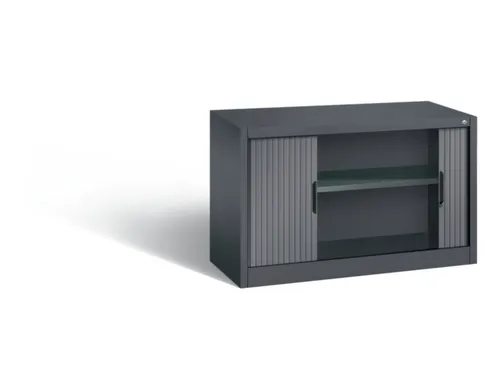 jaloeziedeurkast,HxBxD 695x1200x420mm,1xStalen bodem,rolluik RAL7021