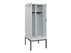 locker met bank,voor scheiding van kleding,HxBxD 2120x800x815mm,2vak