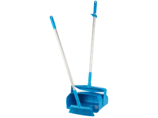 Vikan Hygiene stofblik + veger combinatieset alu steel 840mm Blauw - 2