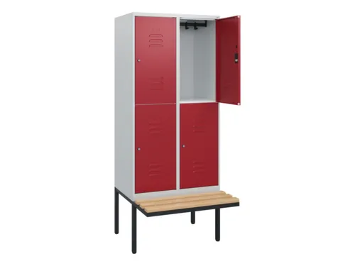 Dubbeldekse dekenkist,HxBxD 1950x800x815mm,2x2vak.,vak B 400mm