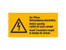 waarschuwings-combibord,Vóór openen netstroom uitschakelen,PVC