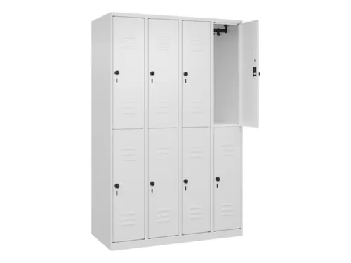 dubbeldekse locker,HxBxD 1850x1200x500mm,4x2vak.,vak B 300mm