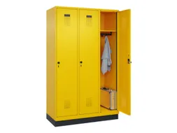 locker,HxBxD 1950x1200x500mm,3vak,vak B 400mm,draaigrendel,sokkel