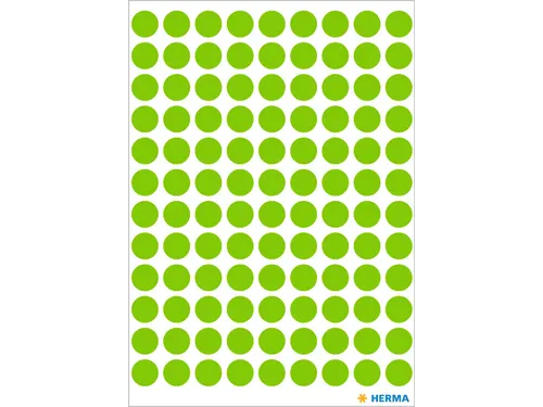HERMA 1845 Multipurpose etiketten Rond 8mm Groen 540 stuks
