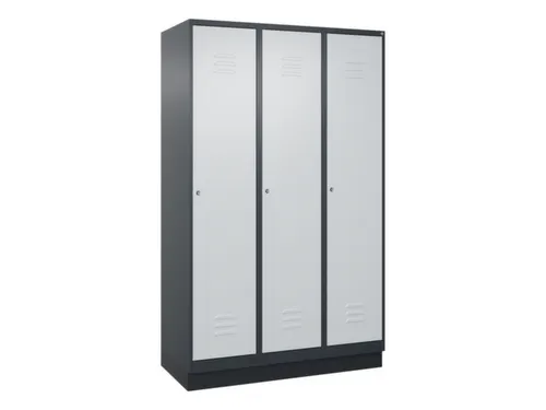 locker voor scheiding van kleding,HxBxD 1950x1200x500mm,3vak