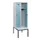 locker met bank,HxBxD 1950x600x815mm,2vak,vak B 300mm,draaigrendel