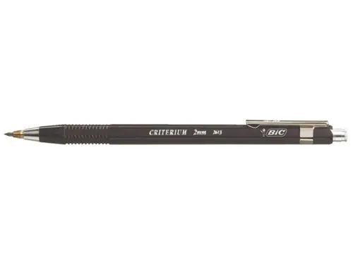 Vulpotlood Bic Criterium HB 2mm met gum metalen clip