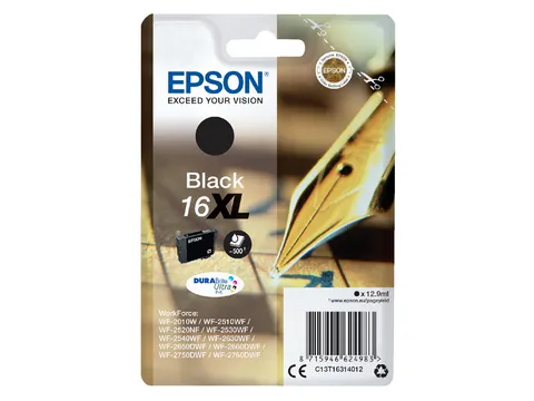 Inktcartridge Epson 16XL T1631 zwart HC C13T16314012
