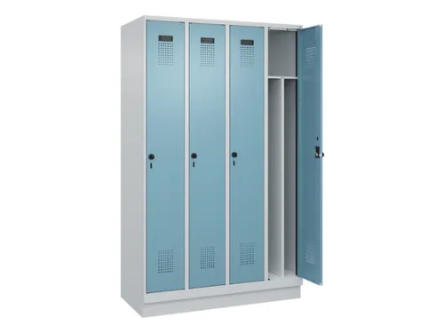 locker voor scheiding van kleding,HxBxD 1950x1200x500mm,4vak