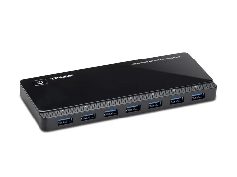 7-poorts USB 3.0 Hub with 2 power charger