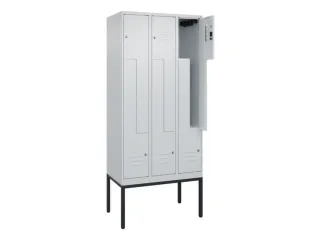 Z-garderobekast,HxBxD 2120x900x500mm,vak B 150/300mm,cil.-slot - 2