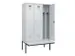 locker met bank,voor scheiding van kleding,HxBxD 2120x1200x815mm,3vak