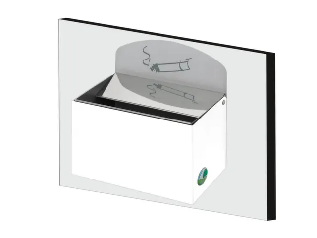 Wandasbak 125x 200x 125mm Achterwand Verzinkt Plaatstaal Wit