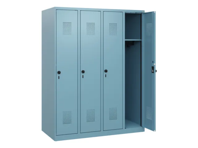 schoollocker,HxBxD 1530x1200x500mm,4vak,vak B 300mm,draaigrendel