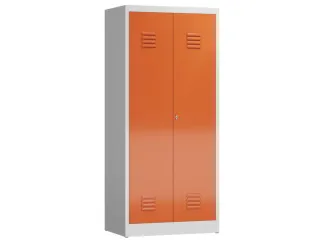 Lockerkast 1800x800x500mm 2 vakken, klinksluiting, RAL3000 - 1