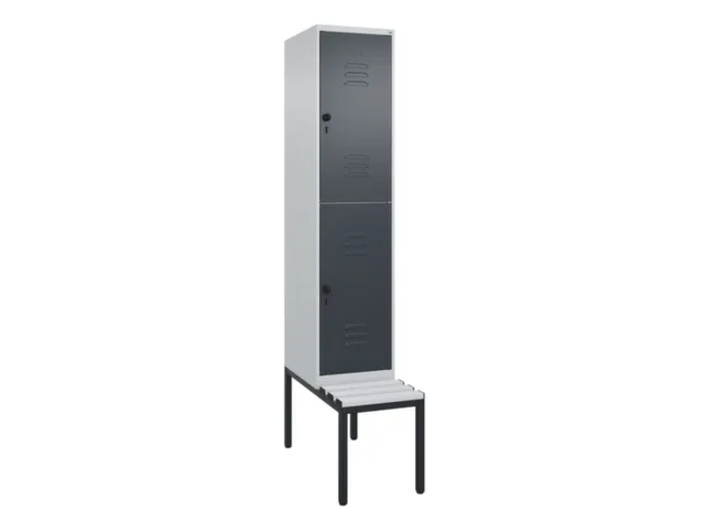 armoire vestiaire avec banc à deux niveaux HxlxP 2120x400x815mm