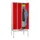 locker met bank,HxBxD 2150x900x500mm,3vak,RAL7035,front RAL3000