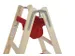 trapladder,beide zijden,2x7,treden,balk L 2,08m,hout