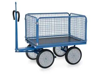 Handtrekwagen Trekoog 6434vz 1000kg 1200x800mm Draadgaas Rubber - 1