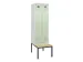 armoire vestiaire avec banc noir et blanc,HxlxP 2120x600x815mm