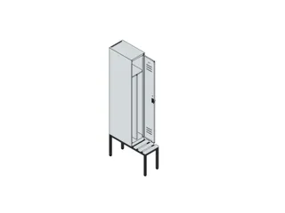 locker voor scheiding van kleding,HxBxD 2120x300x815mm,1vak - 3