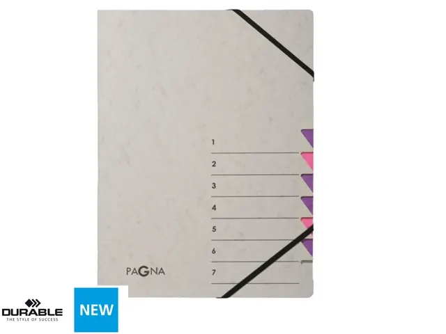 Trieur Pagna Easy 7 Intercalaires A4 Pp Gris/lilas