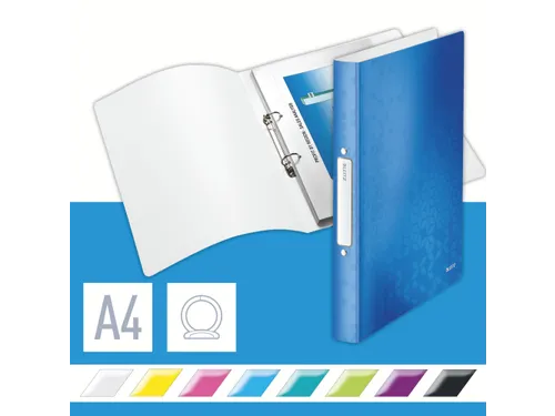 Ringband Leitz WOW A4 2-rings O-mech 25mm PP blauw