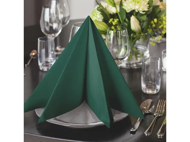 Serviette Tork 478847 Premium LinStyle Dinner Vert foncé 600 pcs