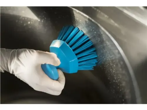 Vikan Hygiene ronde werkborstel harde vezels Ø110mm paars