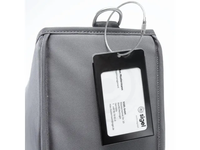 Bureautas Sigel voor hybride werken Premium M donkergrijs 360x280x150