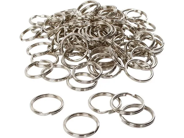 Sleutelring Creativ Company zilverkleurig 25mm 100 stuks