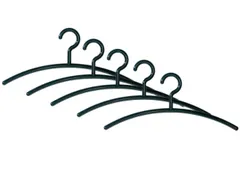 Kleerhangers Kunststof Zwart