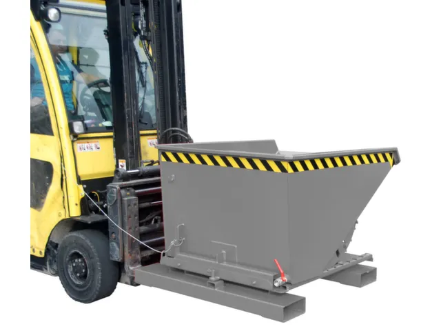 3-zijdig Kantelende Kiepbak 0.60m³ Grijs 890x 1010x 1260mm